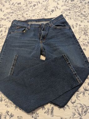 Mens Dark Wash Wrangler Jeans 33x30